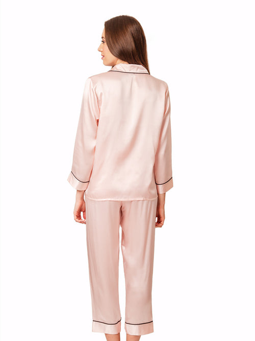 pyjama soie rose