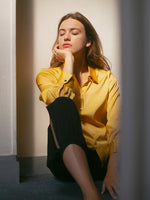 Daily Chemise en soie 19 mommes Jaune